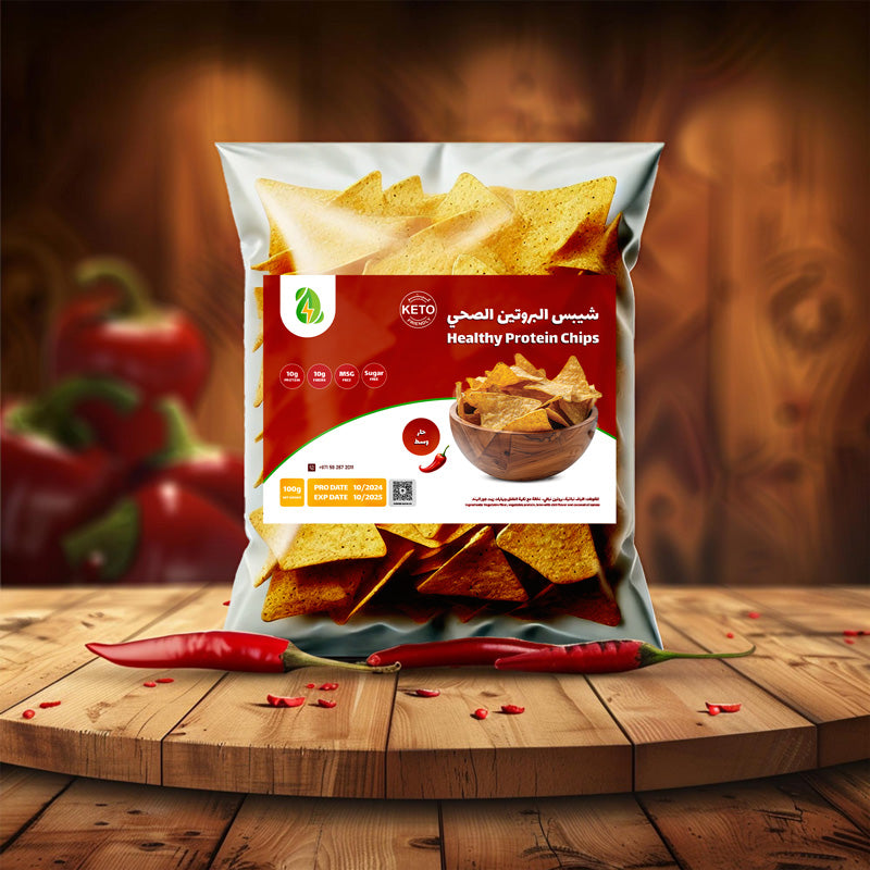 Keto-Friendly Chili Protein Chips 75g