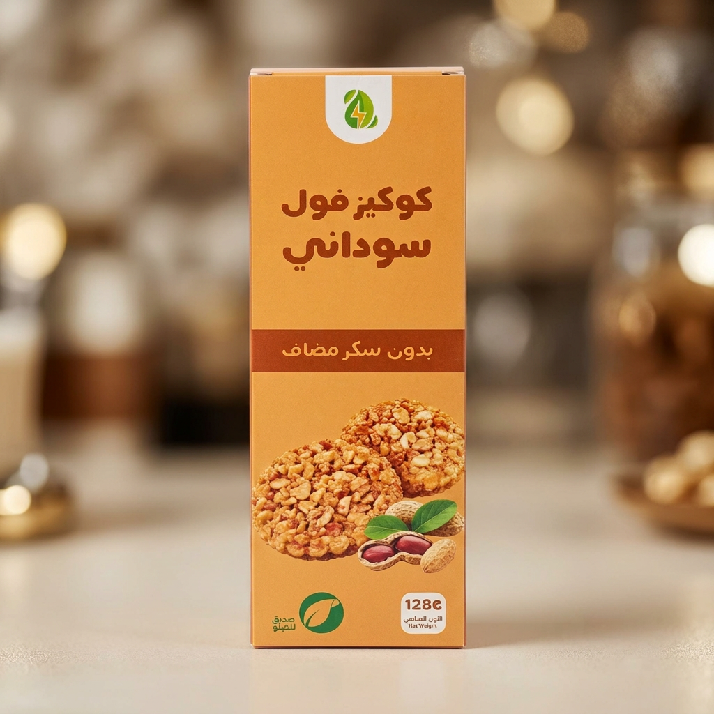 كوكيز فول سوداني بدون سكر