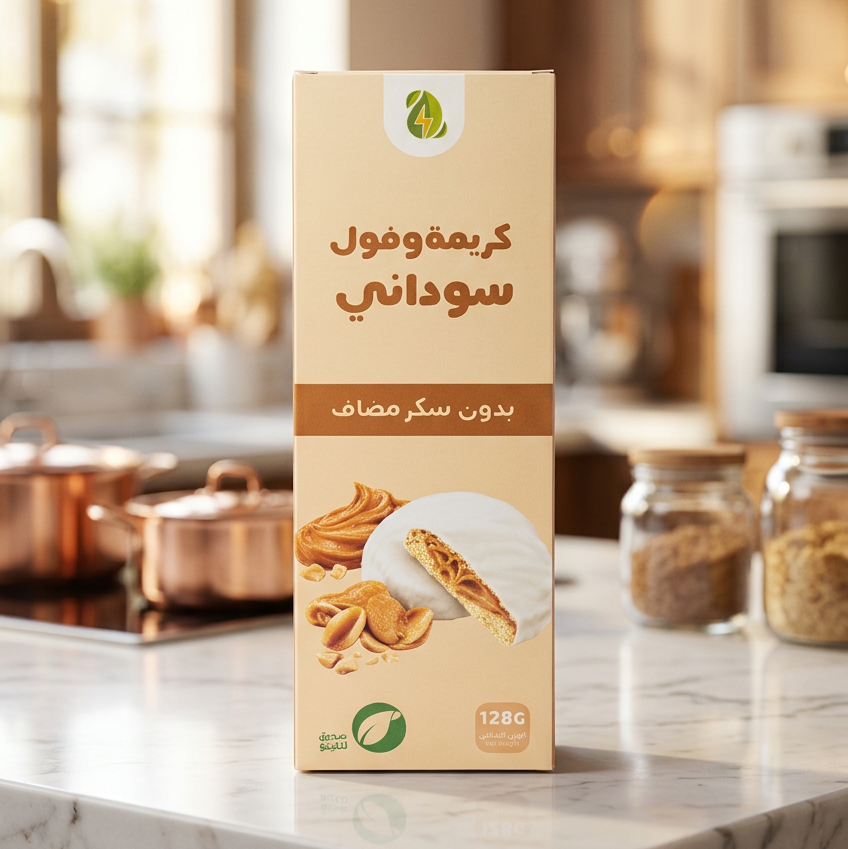 كوكيز كريمة وفول سوداني بدون سكر