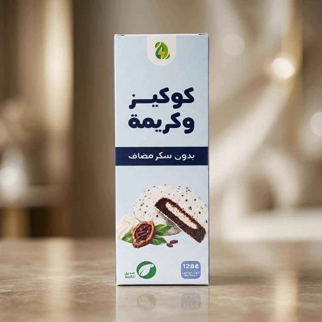 كوكيز وكريمة بدون سكر 